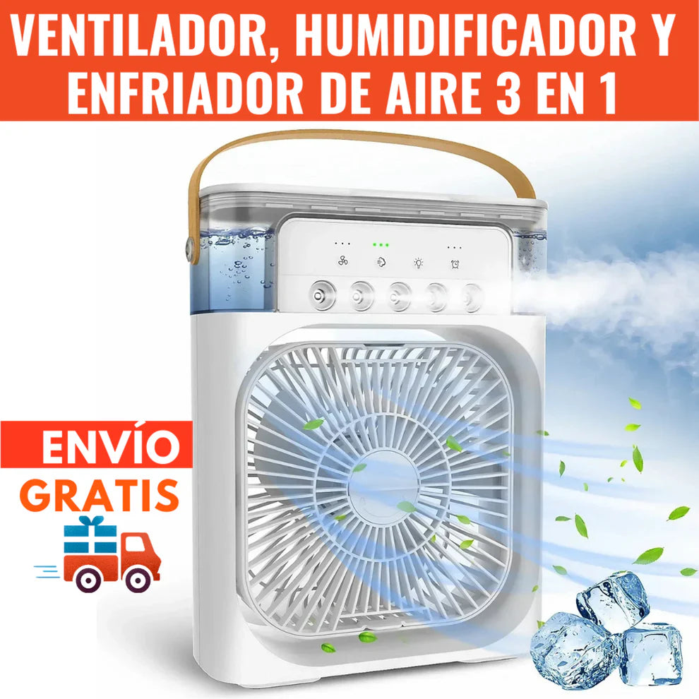 Ventilador Humidificador y Enfriador de Aire 3 en 1 El original Gran oferta