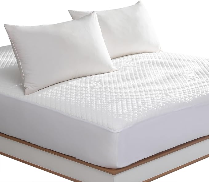 Forro Protector Colchón Acolchado Cama Sencilla Anti Ácaros Color Blanco