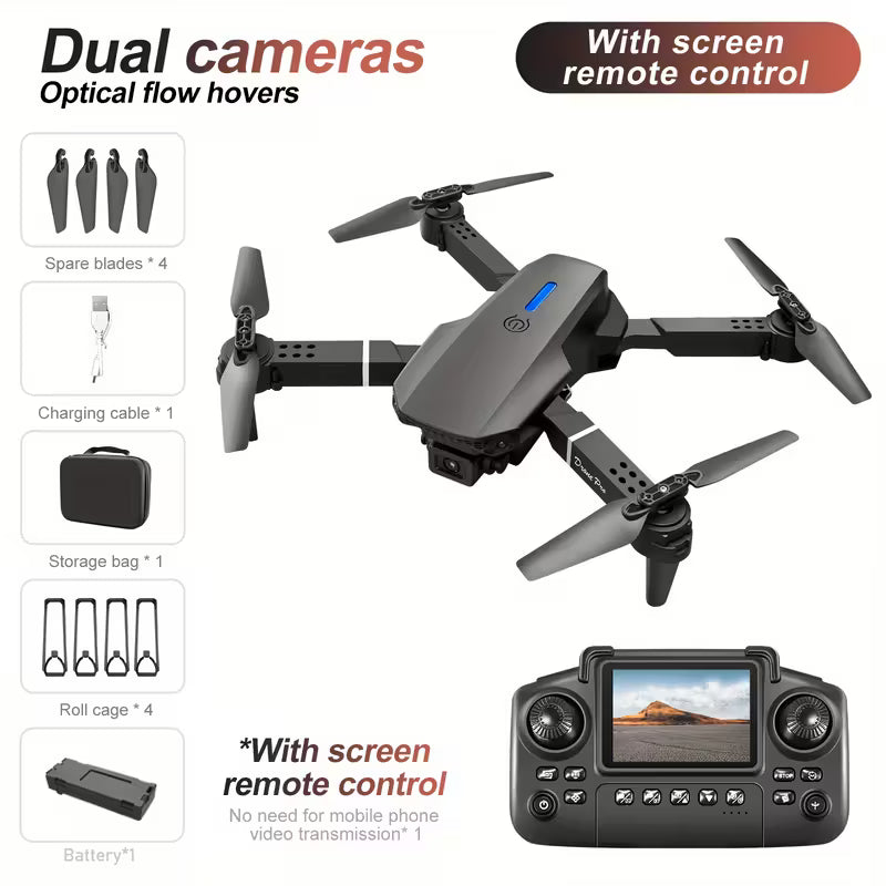 Drone E88 Pro Para principiantes con cámara 4k HD para maniobras gran oferta 100% original.