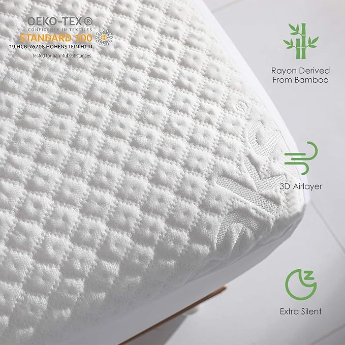 Forro Protector Colchón Acolchado Cama Sencilla Anti Ácaros Color Blanco