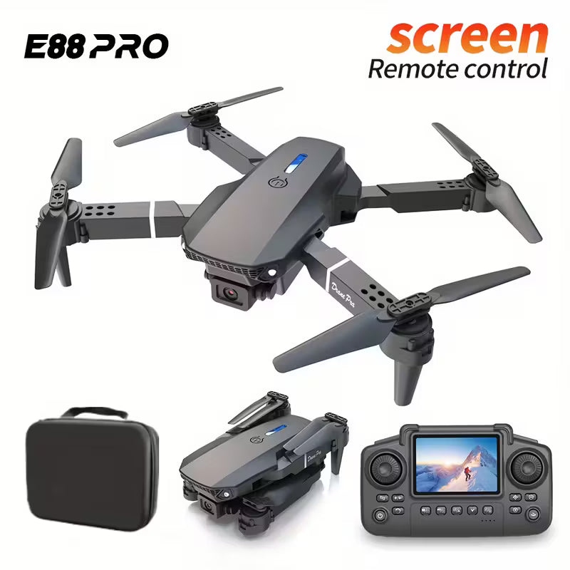 Drone E88 Pro Para principiantes con cámara 4k HD para maniobras gran oferta 100% original.