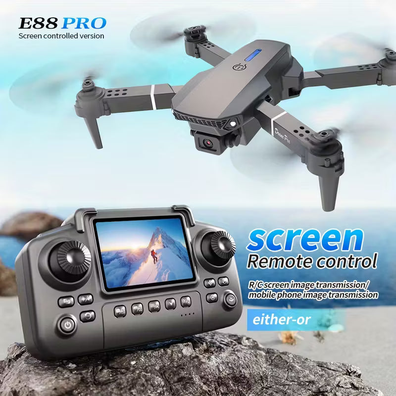 Drone E88 Pro Para principiantes con cámara 4k HD para maniobras gran oferta 100% original.