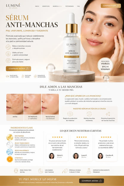 serum para manchas de sol y por embarazo